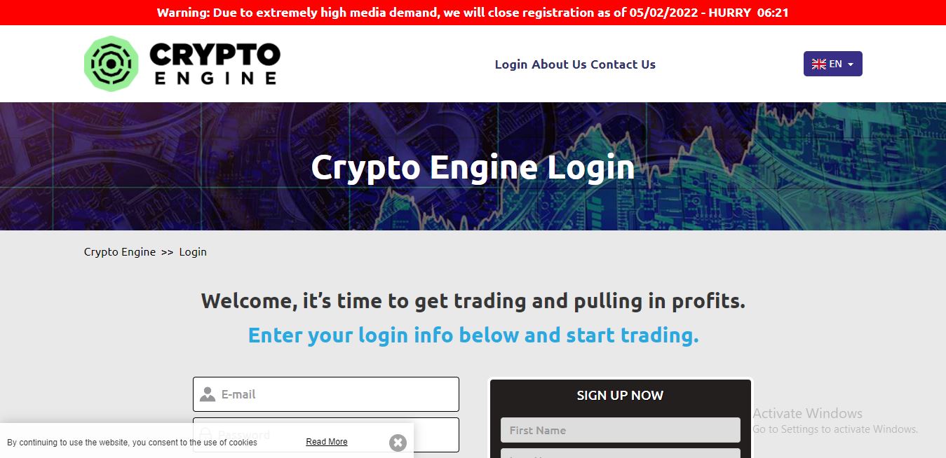 Crypto Engine Login