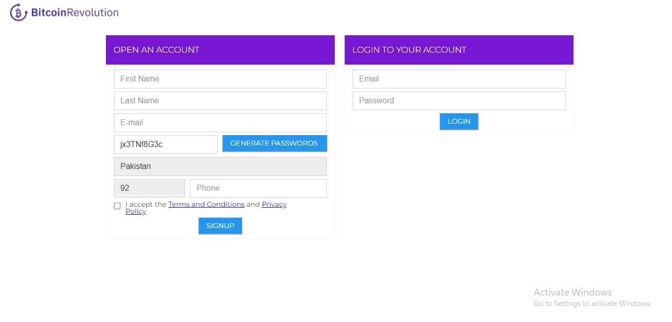 Bitcoin Revolution Login