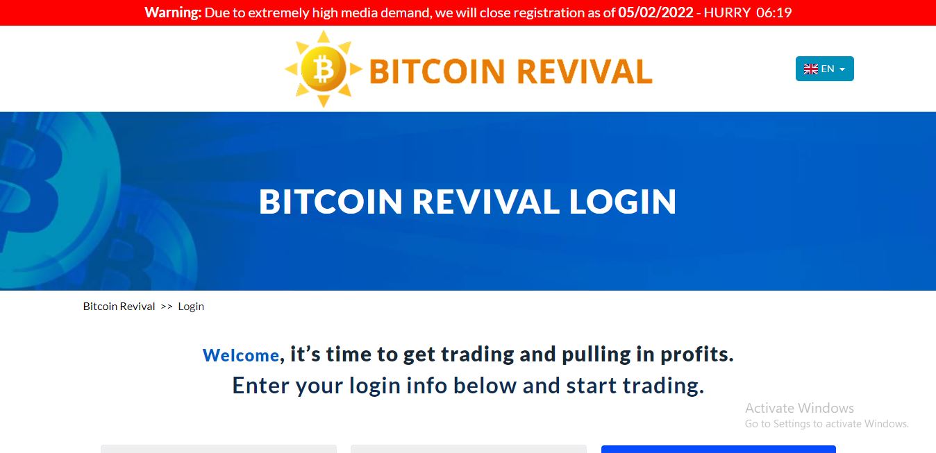 Bitcoin Revival Login