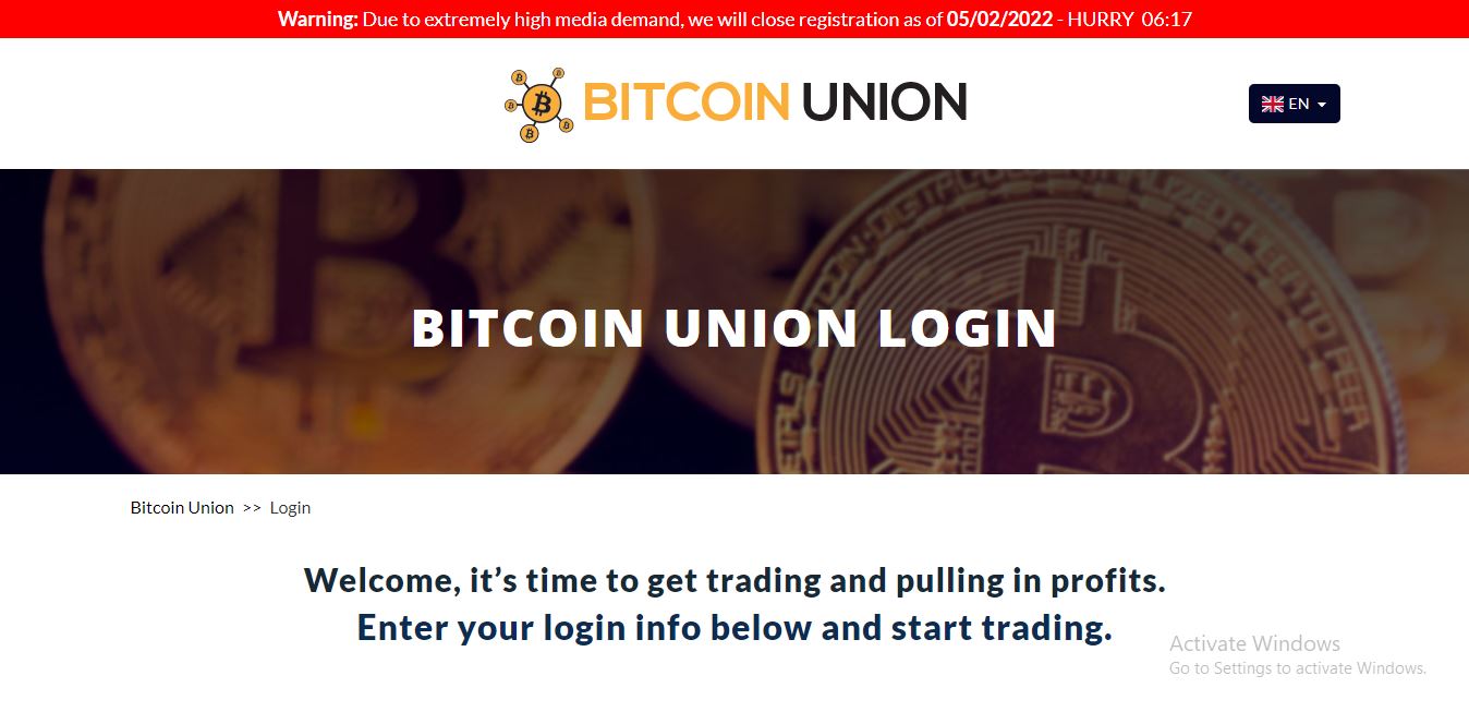 Bitcoin Union Login