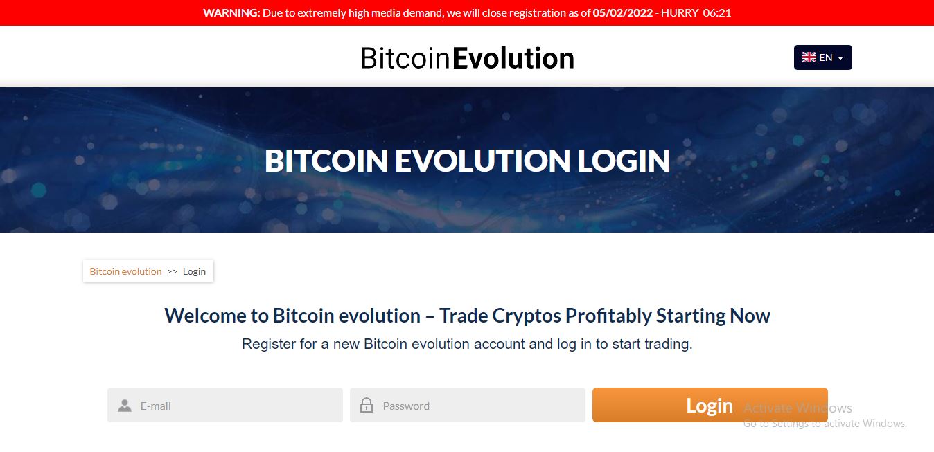 Bitcoin Evolution Login