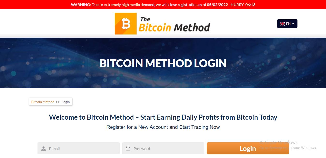 Bitcoin Method Login