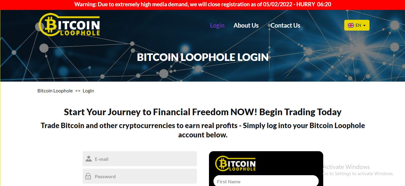 Bitcoin Loophole Login