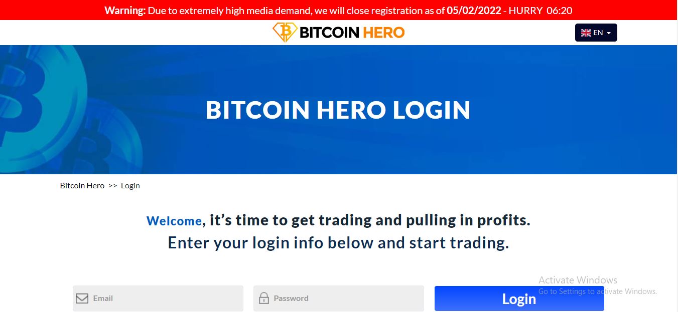 Bitcoin Hero Login