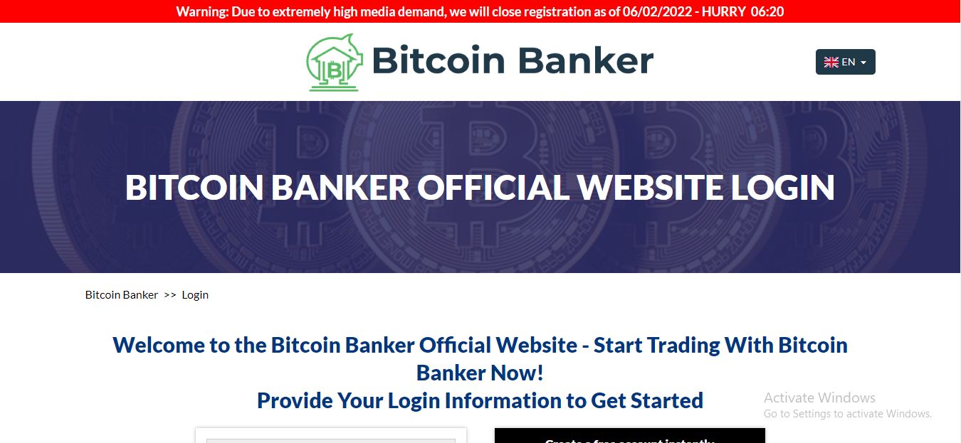 Bitcoin Banker Login
