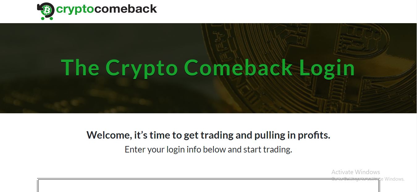 Crypto Comeback Login