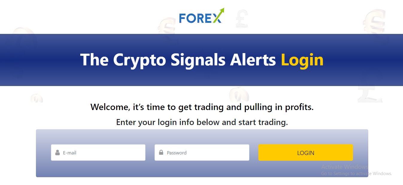 Crypto Signals Alert Login