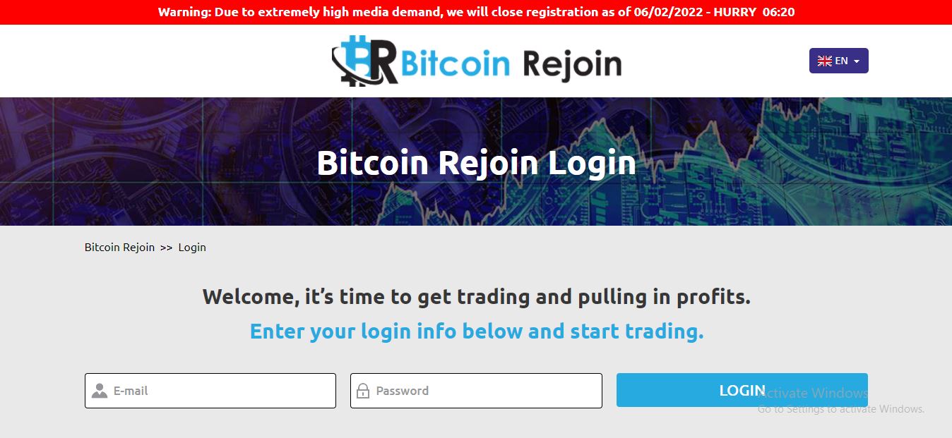 Bitcoin Rejoins&nbsp; Login