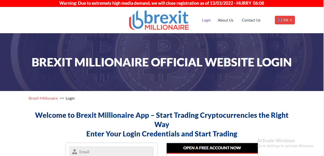 Brexit Millionaire Login