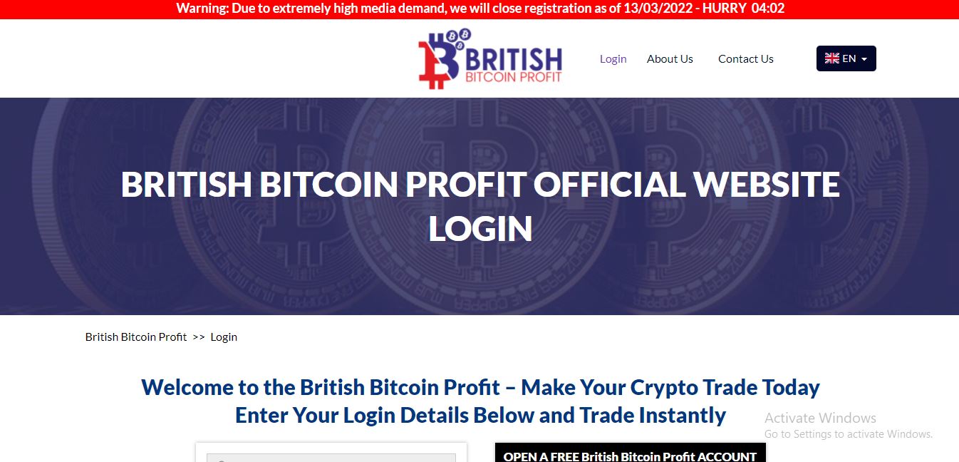 British Bitcoin Profit Login