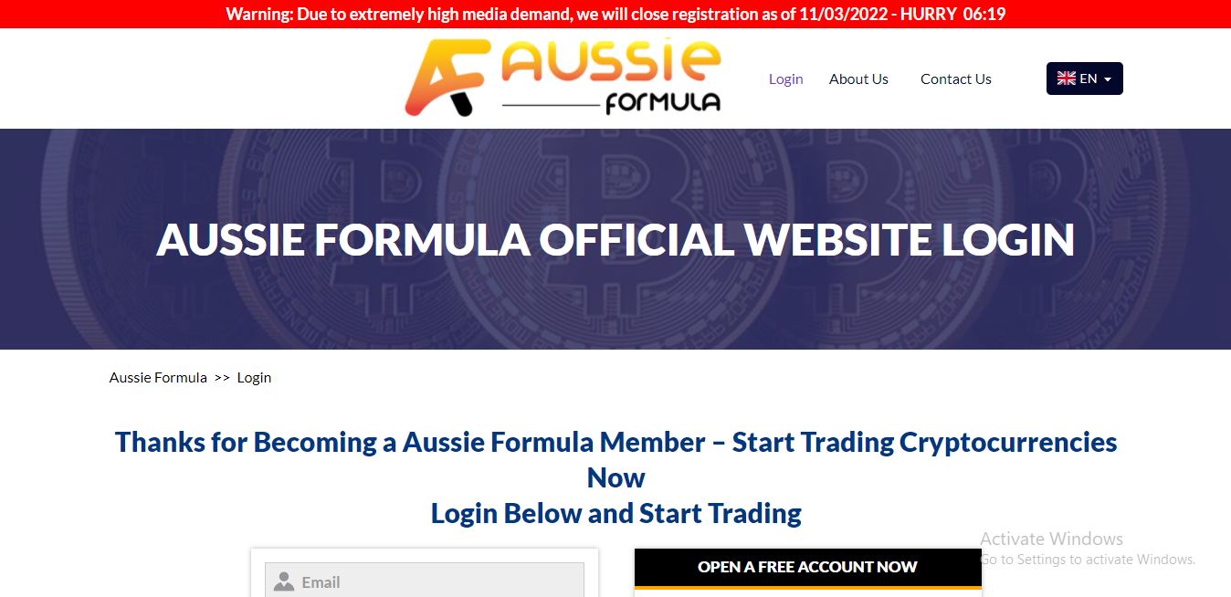 Aussie Formula Login