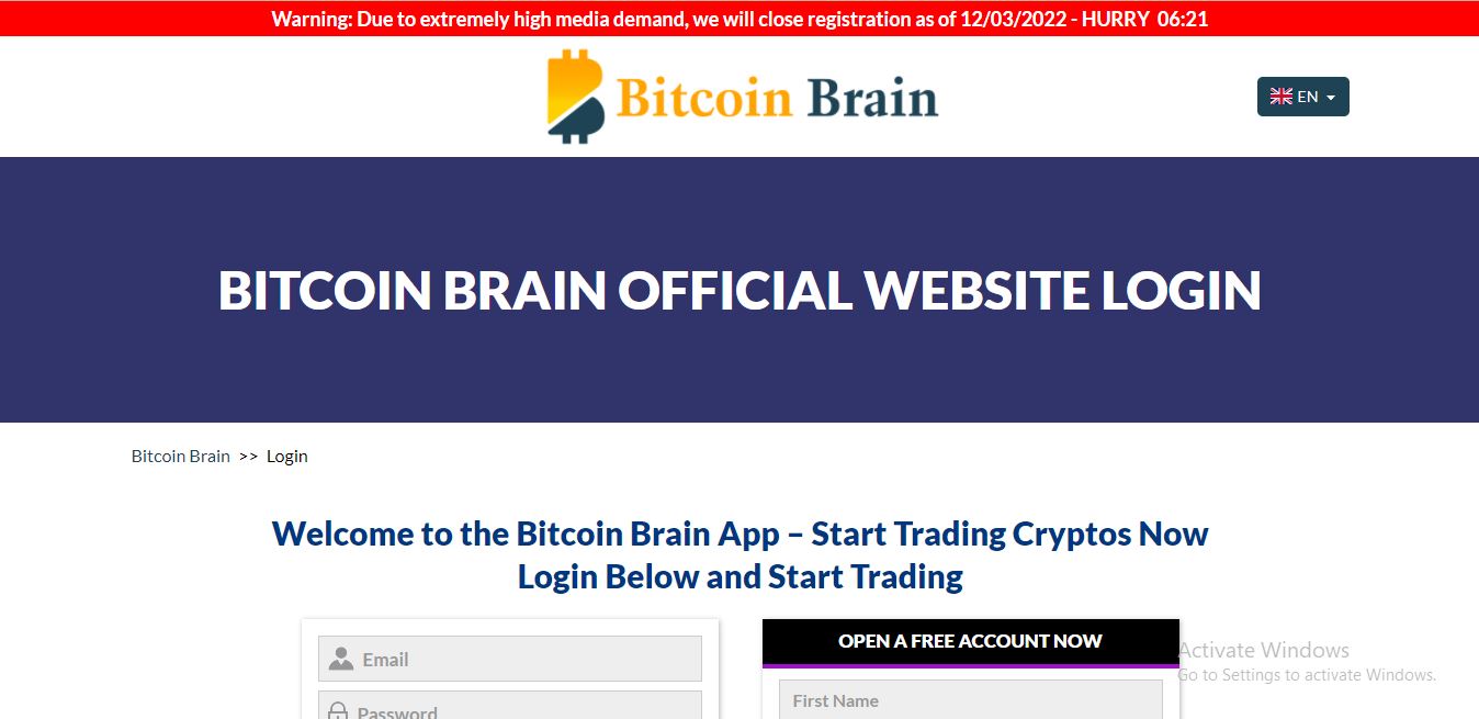 Bitcoin Brain Login