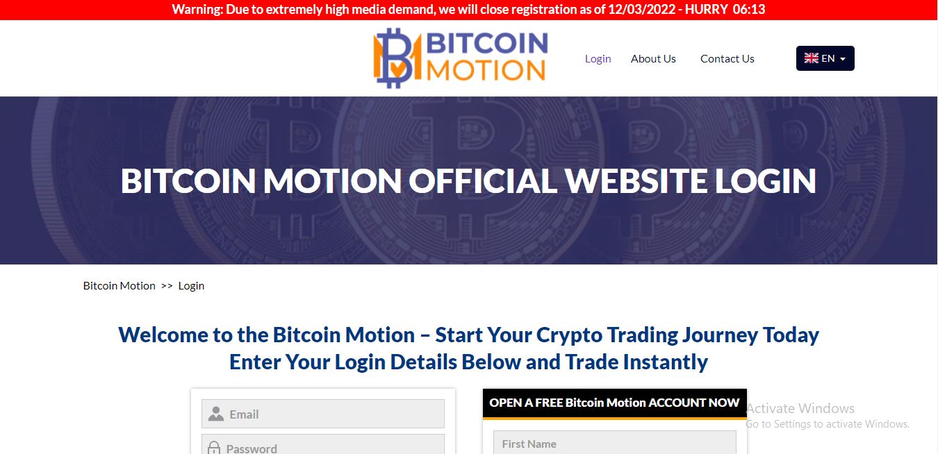 Bitcoin Motion Login