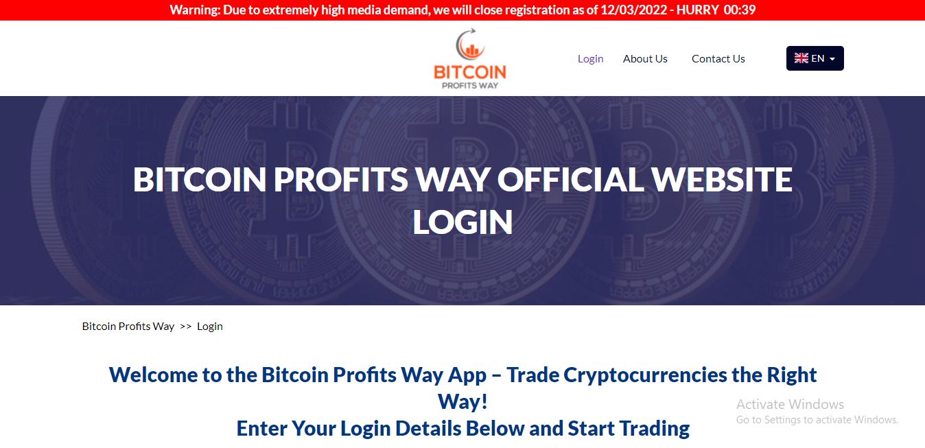 Bitcoin Profit Way Login