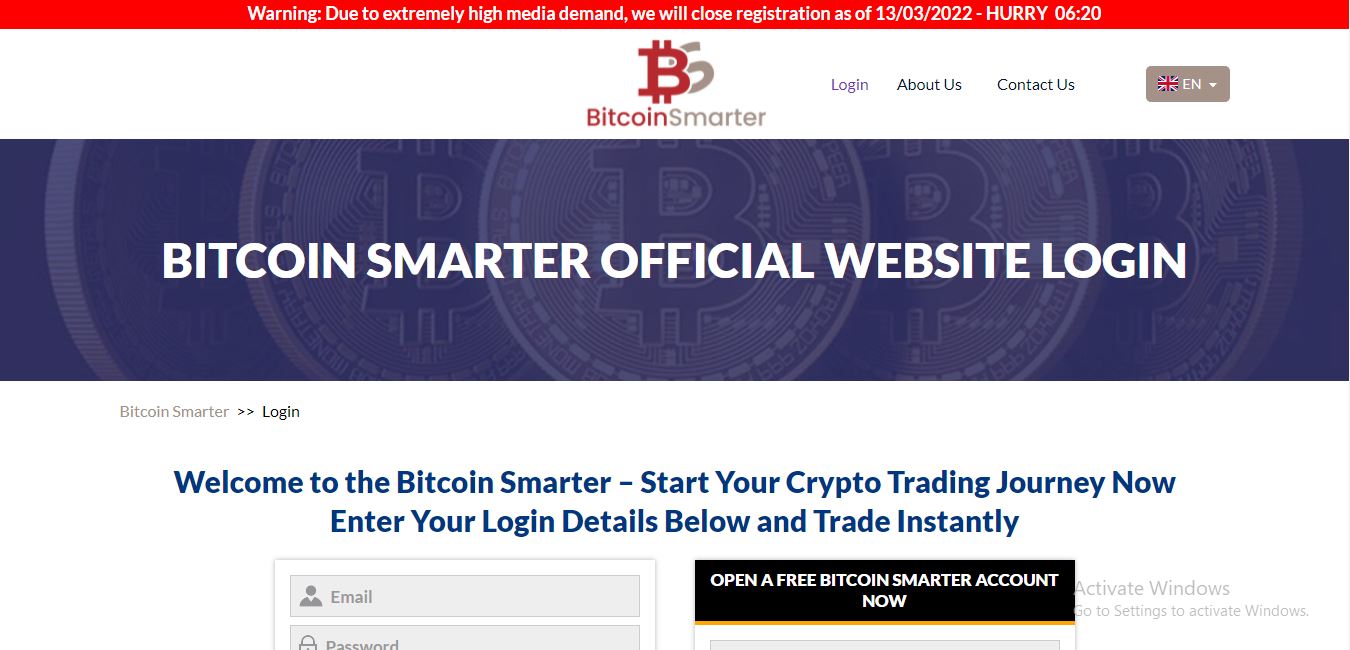 Bitcoin Smarter Login